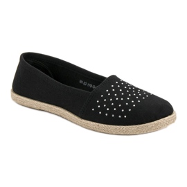 Crne espadrile s kristalima crno 1