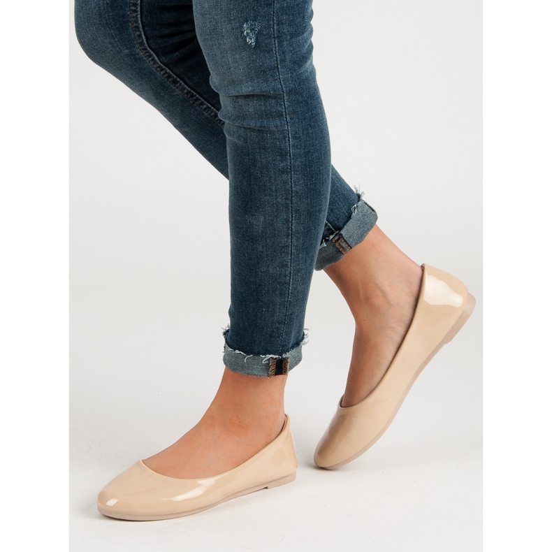 Lakirane VICES balerine smeđa 2