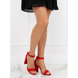 Sandale na stupu crvene 369-18 Crvene crvena 2