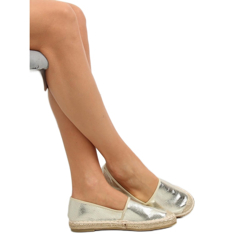 Metalno zlatno Espadrile A645-ESP-1 zlato zlatna 1