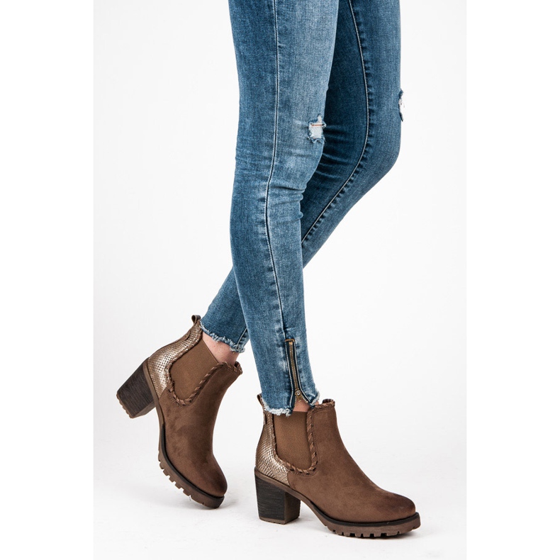 Super Me Elegantne čizme smeđa 2