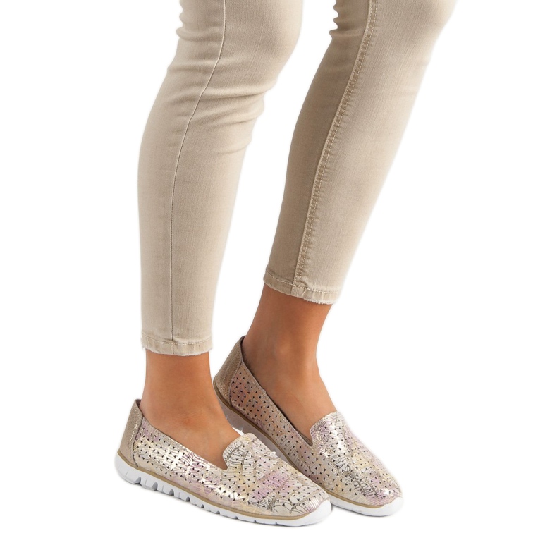 Filippo Modni kožni lordovi žuta boja 1