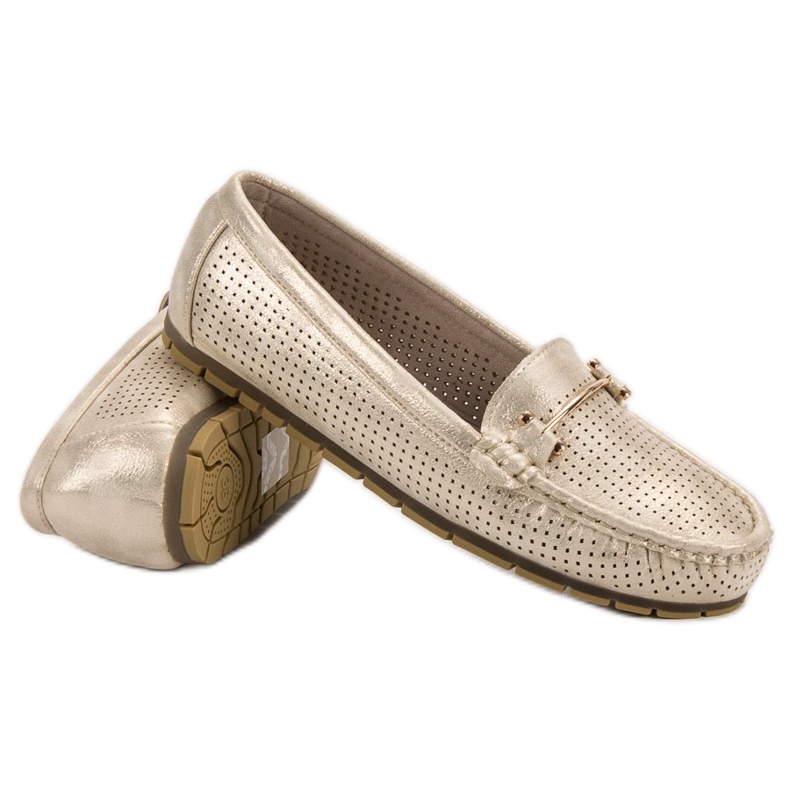 Kylie Sjajne mokasine žuta boja 1