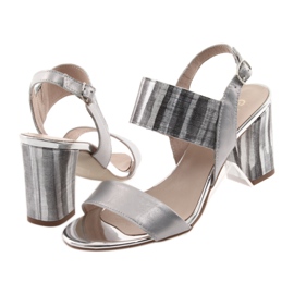 Ženske sandale na Gamis 3390 post srebro siva 4