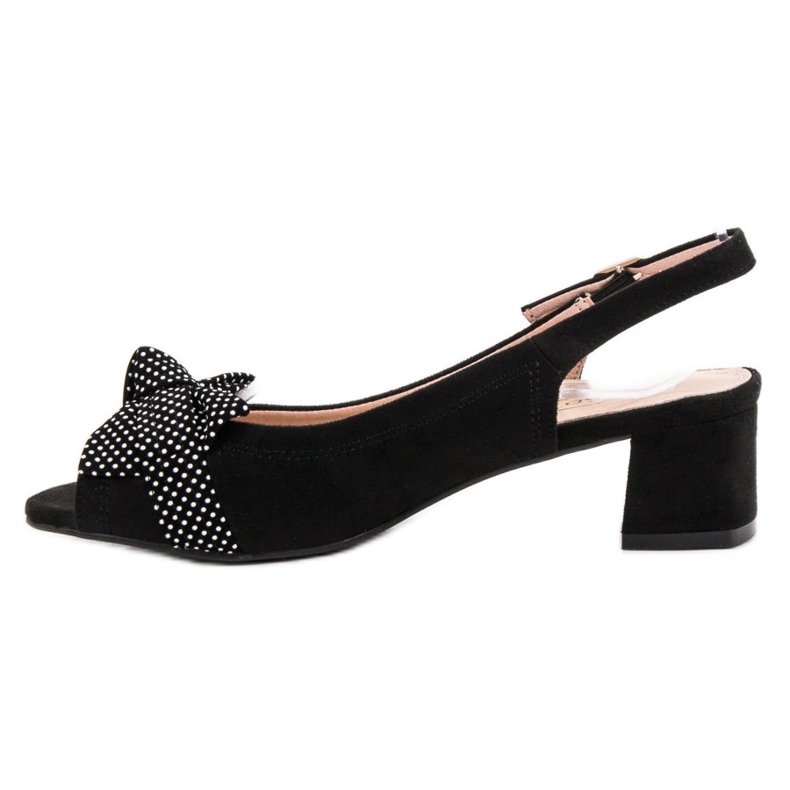 Filippo Sandale od antilopa s mašnom crna 2