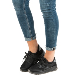 Ideal Shoes Klizne sportske cipele crno 1