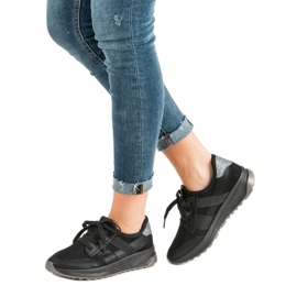 Ideal Shoes Klizne sportske cipele crno 2