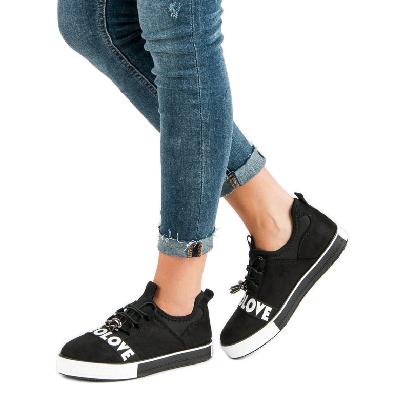 Bestelle Ljubavne sportske cipele s klizanjem crno 2