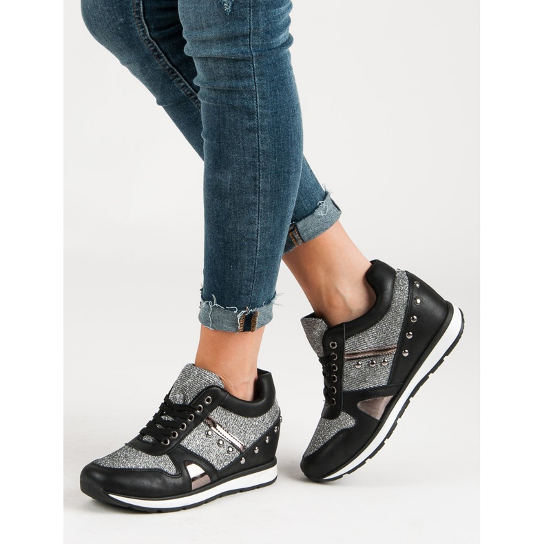 Cm Paris Crne tenisice sa kamenčićima crno 2