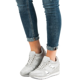 Cm Paris Srebrne tenisice sa kamenčićima siva 1