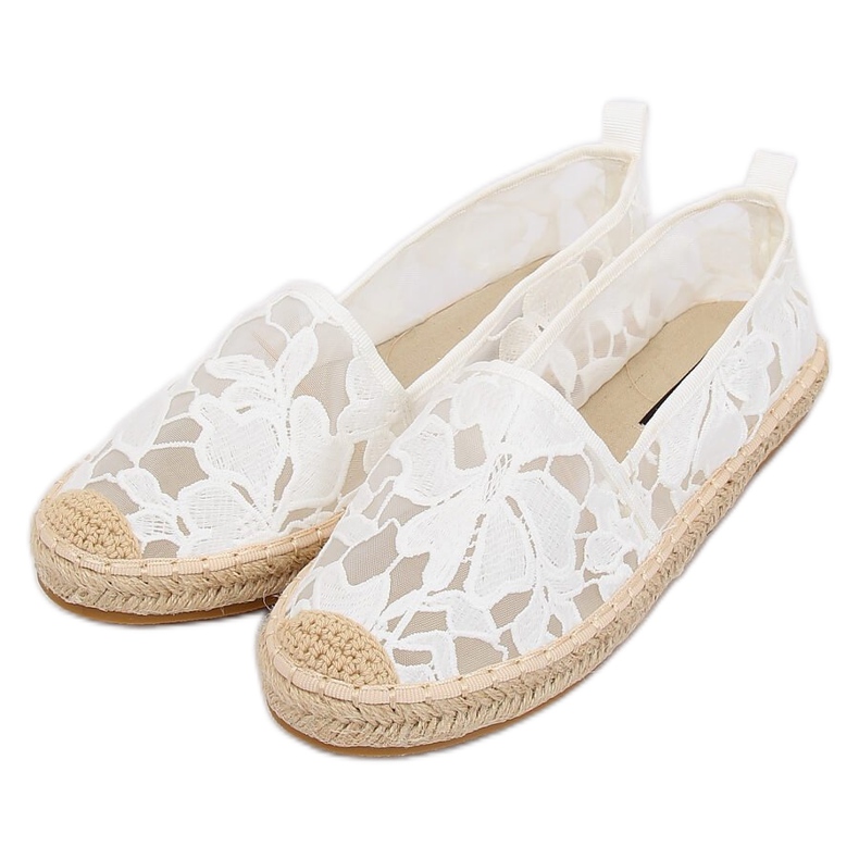 Bijele ažur espadrile 68-130 Bijele bijela 2