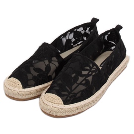 Crne ažurne espadrile 68-130 Crne crno 2