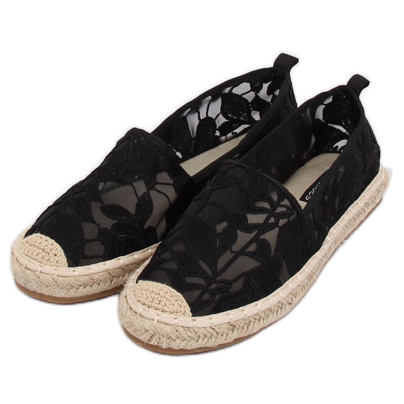 Crne ažurne espadrile 68-130 Crne crno 2
