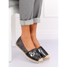 Espadrile od zmijske kože crne 68-64 Crne crna 1