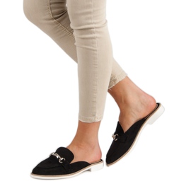 Elegantne ženske papuče crno 2