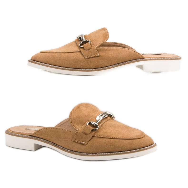 Elegantne ženske papuče smeđa 1