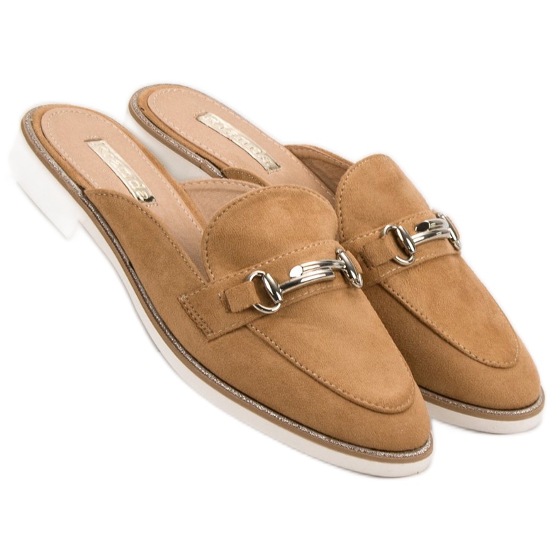 Elegantne ženske papuče smeđa 2