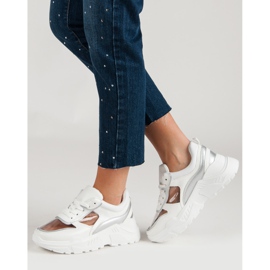 Prozirne tenisice na platformi bijela 1