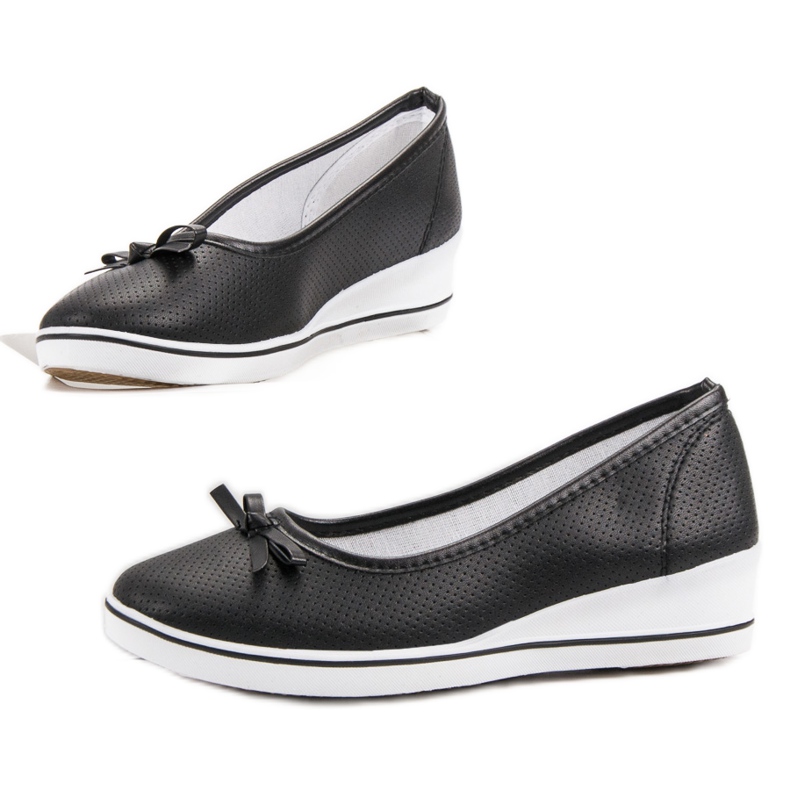 Sportska balerina na klinu crna 1