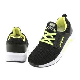 Bartek 55110 Crne klizne sportske cipele crna žuta boja 4