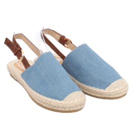 HH-119 PLAVE / KAMELE plave espadrile s otvorenim potpeticama plava 2
