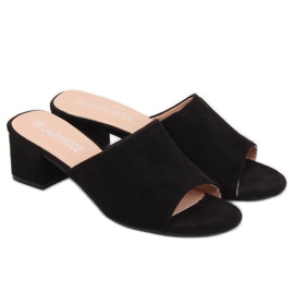 Crna visoka potpetica QL-89 Crna crno 2