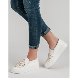 J. Star Bijeli sliponi sa kamenčićima bijela 2