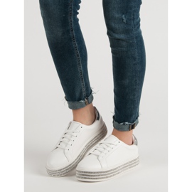 Sportske cipele s kristalima bijela 1