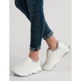 Weide Bijele tenisice sa sjajem bijela 1