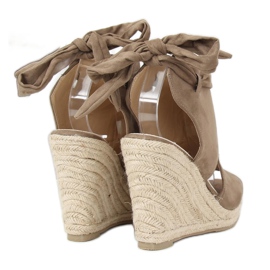 Zelene espadrile na klinovima LM-023 Zelene zelena višebojan 1