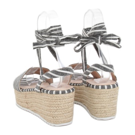 Crne platnene sandale GG-68P Crna 1