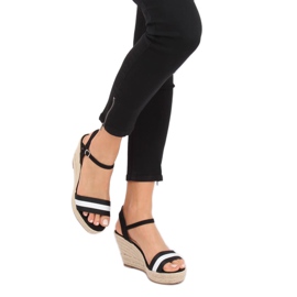 Crne espadrile na klinovima, crne 9072 Crne crna 2