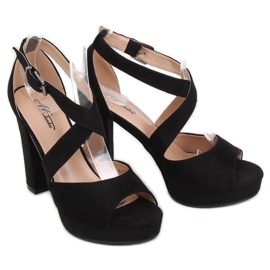 Crne sandale na platformi B-88 Black crna 1