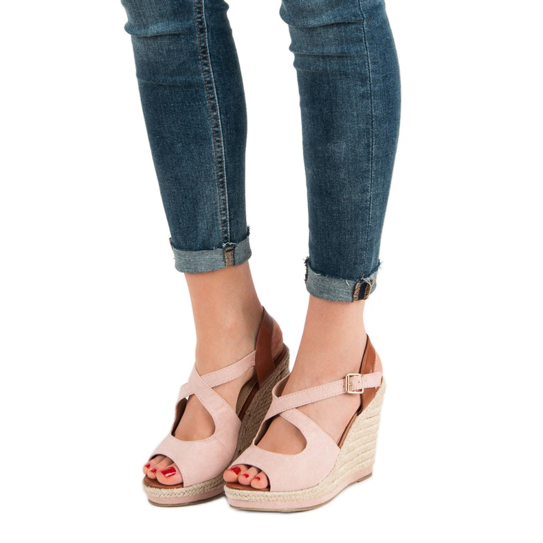 Laura Mode Sandale s visokim potpeticama ružičasta 1