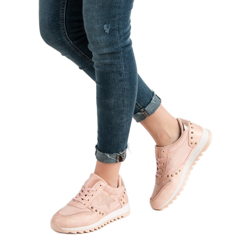 Sportske cipele s kristalima ružičasta 2