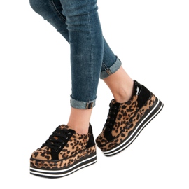 Weide Tenisice na platformi smeđa 1