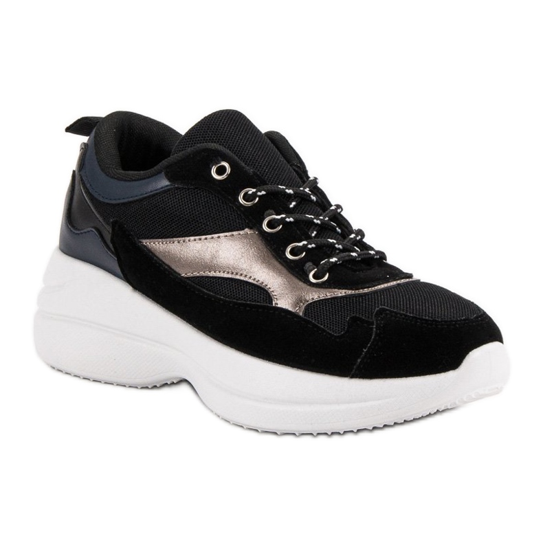 Modna obuća na platformi crno 1