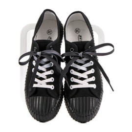 Yes Mile Modne crne tenisice crna 1