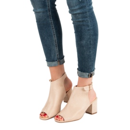 Super Mode Sandale izgrađene na šanku smeđa 1