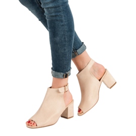 Super Mode Sandale izgrađene na šanku smeđa 2