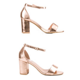 Laura Mode Modne sandale od ružičastog zlata žuta boja ružičasta 1