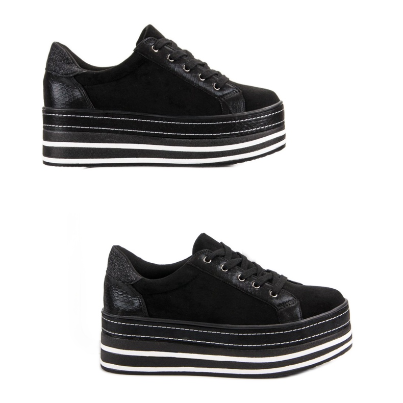 Weide Tenisice na platformi crna 2