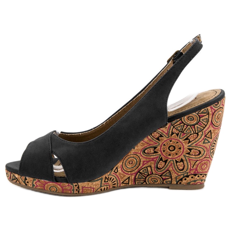 Corina Modne etno sandale crno 2