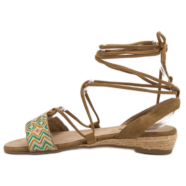 Corina Vezane sandale smeđa 1