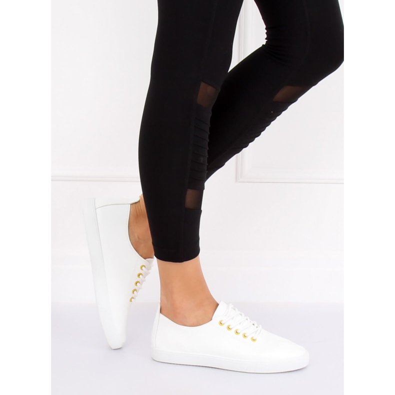 Bijele ženske tenisice WD009 BIJELE / ŽUTE bijela 2