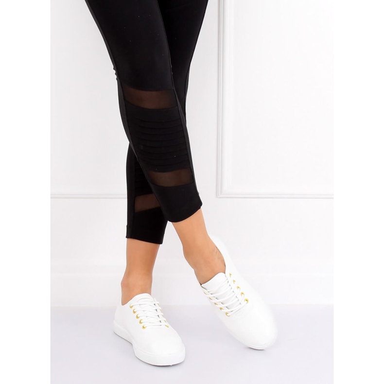 Bijele ženske tenisice WD009 BIJELE / ŽUTE bijela 1