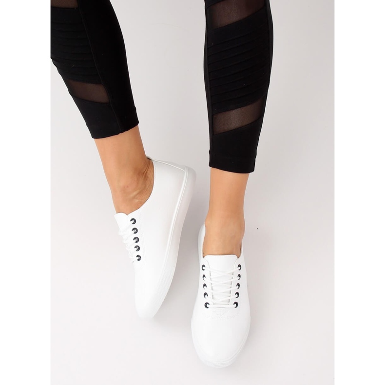 Bijele ženske tenisice WD009 WHITE / NAVY bijela 2