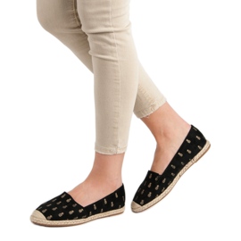 Lucky Shoes Crne espadrile u ananasima crna 2