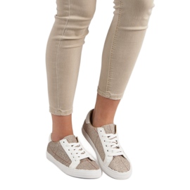 Tenisice na vezanje žuta boja 1