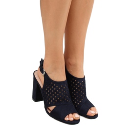 Tamnoplave ažur sandale WED557 Azul mornarsko plava 1